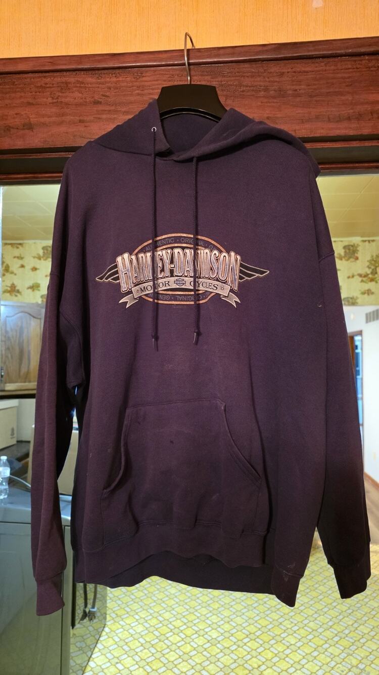 Vintage Harley Davidson of Cincinnati Hoodie Sweatshirt 2XL Navy Eagle Y2K
